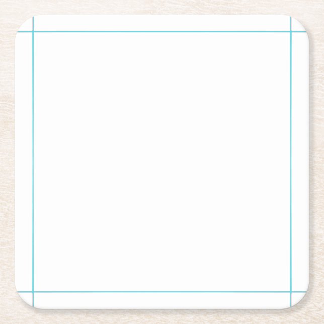 Dessous-de-verre Carré En Papier Modèle Dessous de verre papier (Devant)