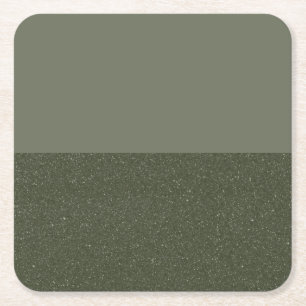 Dessous-de-verre Carré En Papier Moderne demi-pailleté vert mousse - Dessous de ver