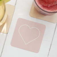 Moderne Pastel Rose & Coeur Minimaliste Beau Cadea