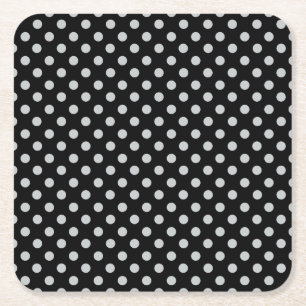 Dessous-de-verre Carré En Papier Modifier Pois gris N'importe quelle couleur Clique