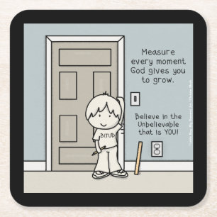 Dessous-de-verre Carré En Papier Moments mesurables