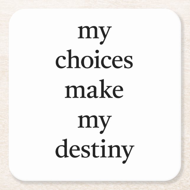 Dessous-de-verre Carré En Papier Mon Dessous de verre de papier Destiny (Devant)