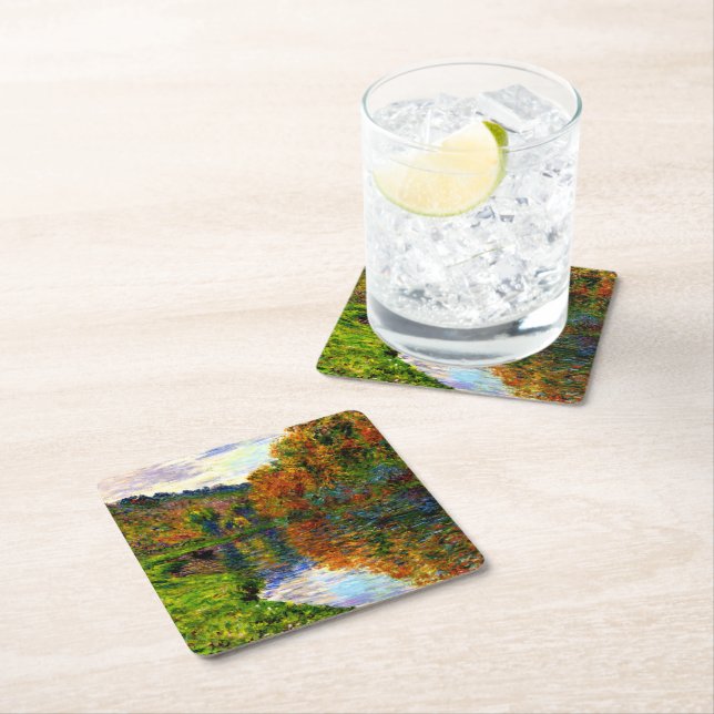 Dessous-de-verre Carré En Papier Monet - Bras of the Jeufosse (En situation)