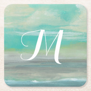 Dessous-de-verre Carré En Papier Monogramme   Plage Lowland I