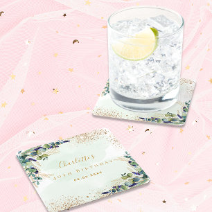 Dessous-de-verre Carré En Papier Monographie de la parties scintillant de l'eucalyp