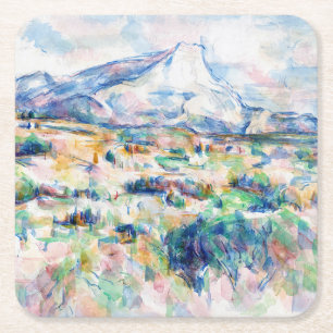 Dessous-de-verre Carré En Papier Mont Sainte-Victoire, Paul Cezanne