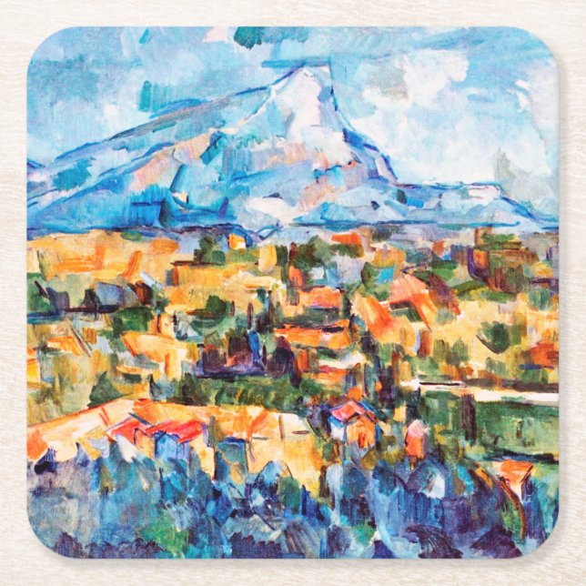 Dessous-de-verre Carré En Papier Mont Sainte-Victoire, Paul Cezanne (Devant)