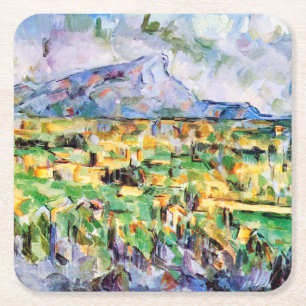 Dessous-de-verre Carré En Papier Mont Sainte-Victoire, Paul Cezanne