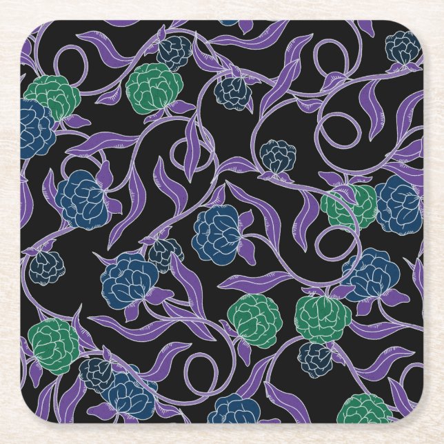 Dessous-de-verre Carré En Papier Moonlit Vine - Mysticool Collection (Devant)