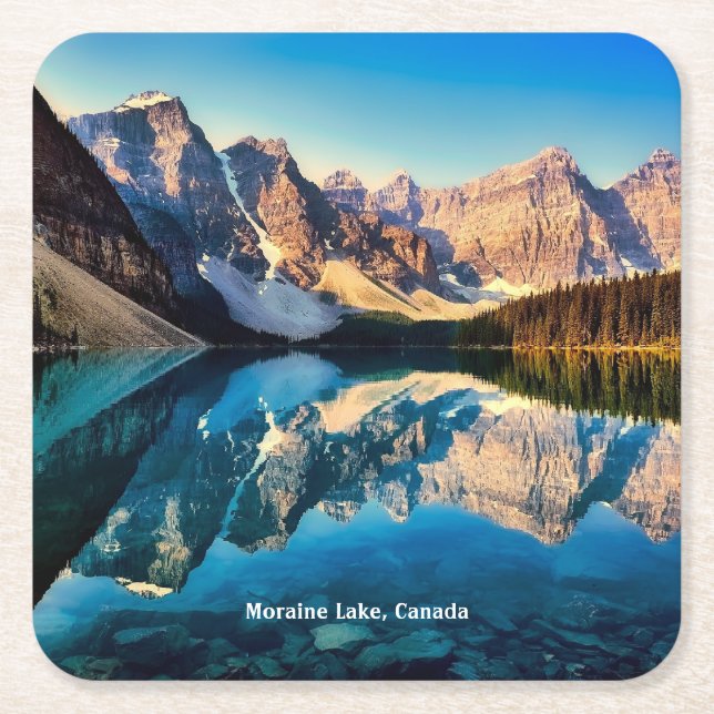 Dessous-de-verre Carré En Papier Moraine Lake, Canada, (Devant)