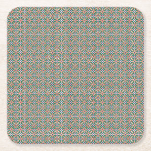 Dessous-de-verre Carré En Papier Moroccan Zellige Pattern Geometric Coaster
