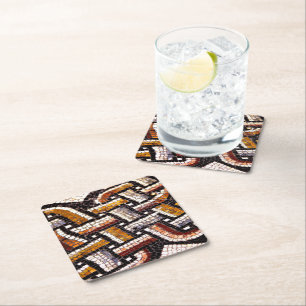 Dessous-de-verre Carré En Papier Mosaïque romaine d'automne