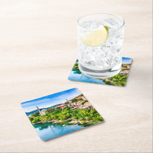 Dessous-de-verre Carré En Papier Mostar Bosnie-Herzégovine