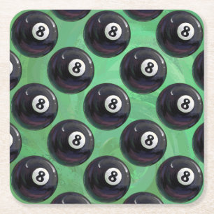 Dessous-de-verre Carré En Papier motif à 8 balles