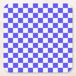 Dessous-de-verre Carré En Papier Motif à carreaux crème de myrtille