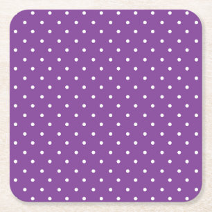 Dessous-de-verre Carré En Papier Motif à pois fond violet sans couture
