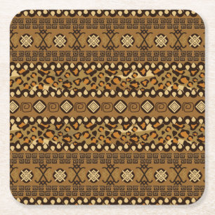 Dessous-de-verre Carré En Papier Motif africain de peau de guépard