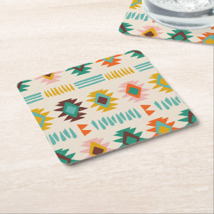Dessous-de-verre Carré En Papier Motif amérindien Navajo