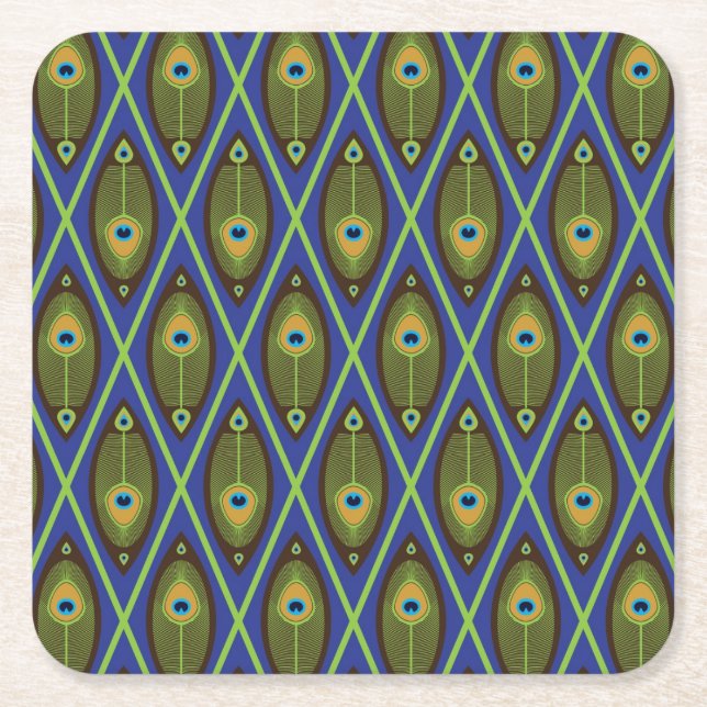 Dessous-de-verre Carré En Papier Motif asiatique (Devant)