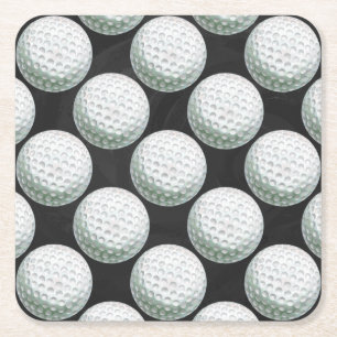 Dessous-de-verre Carré En Papier Motif de balle de golf peint