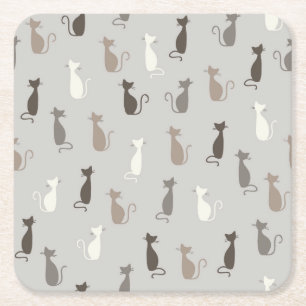 Dessous-de-verre Carré En Papier Motif de chats