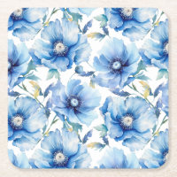Motif de fleurs Blue Poppies