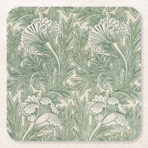 Dessous-de-verre Carré En Papier Motif de fleurs, William Morris