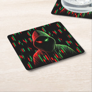 Dessous-de-verre Carré En Papier Motif de graphique de trading Streetwear Bougie Ro
