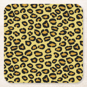 Dessous-de-verre Carré En Papier Motif de léopard