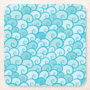 Dessous-de-verre Carré En Papier Motif de mer