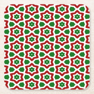 Dessous-de-verre Carré En Papier Motif de Noël Orné
