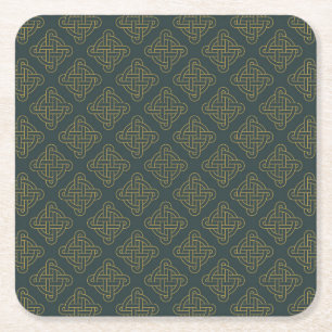 Dessous-de-verre Carré En Papier Motif de noeud celtique élégant