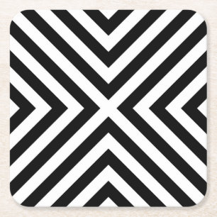Dessous-de-verre Carré En Papier Motif de rayures