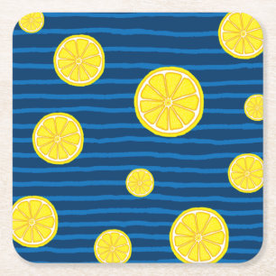 Dessous-de-verre Carré En Papier Motif de tranches de citron