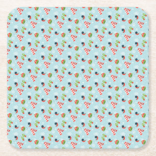 Dessous-de-verre Carré En Papier Motif d'hiver