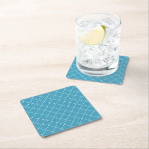 Dessous-de-verre Carré En Papier Motif diamant Aqua