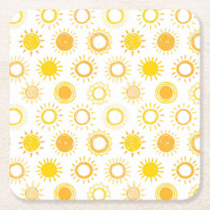 Dessous-de-verre Carré En Papier Motif Doodle