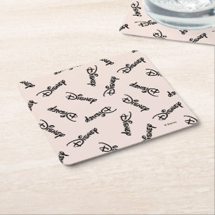 Dessous-de-verre Carré En Papier Motif du logo Disney Word