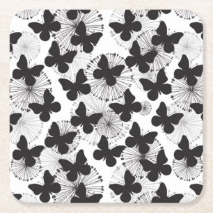 Dessous-de-verre Carré En Papier motif d'un papillon