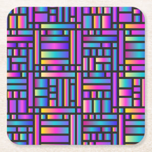 Dessous-de-verre Carré En Papier Motif élégant moderne - Mode Tartan géométrique
