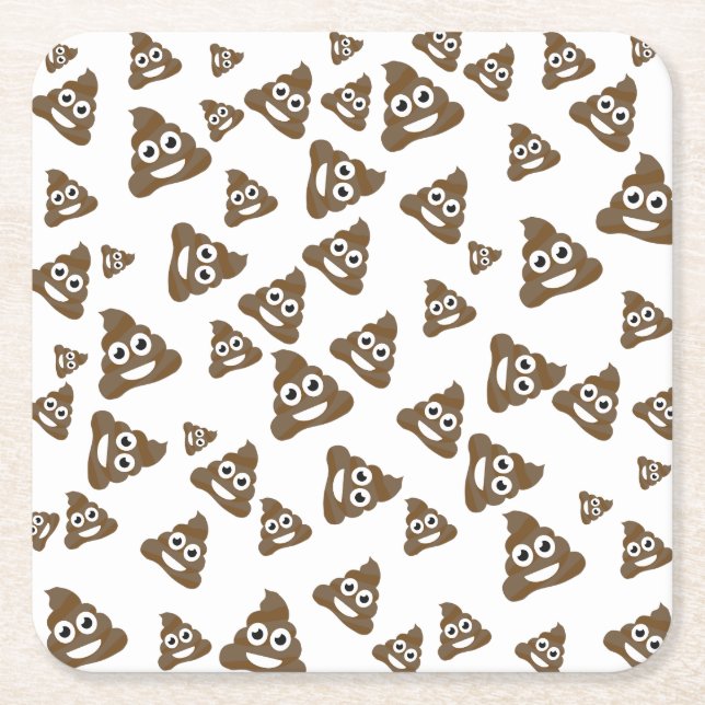 Dessous-de-verre Carré En Papier Motif Emoji Cou Cou (Devant)