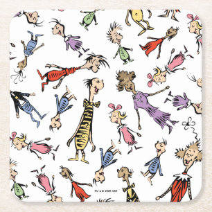 Dessous-de-verre Carré En Papier Motif festif des personnages de Whoville de Dr. Se