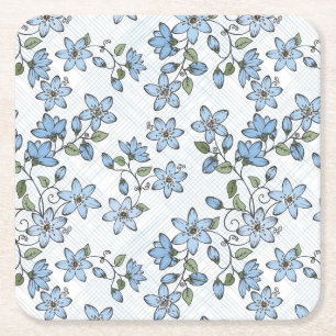 Dessous-de-verre Carré En Papier Motif floral 2 2