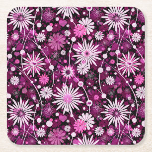 Dessous-de-verre Carré En Papier Motif floral de Valentine