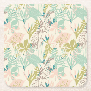 Dessous-de-verre Carré En Papier Motif floral moderne