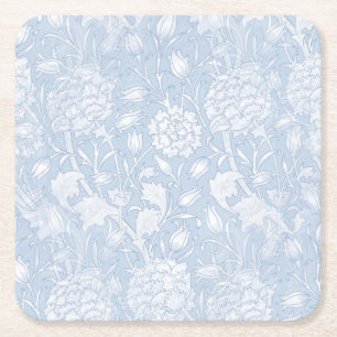 Dessous-de-verre Carré En Papier Motif Floral William Morris en bleu