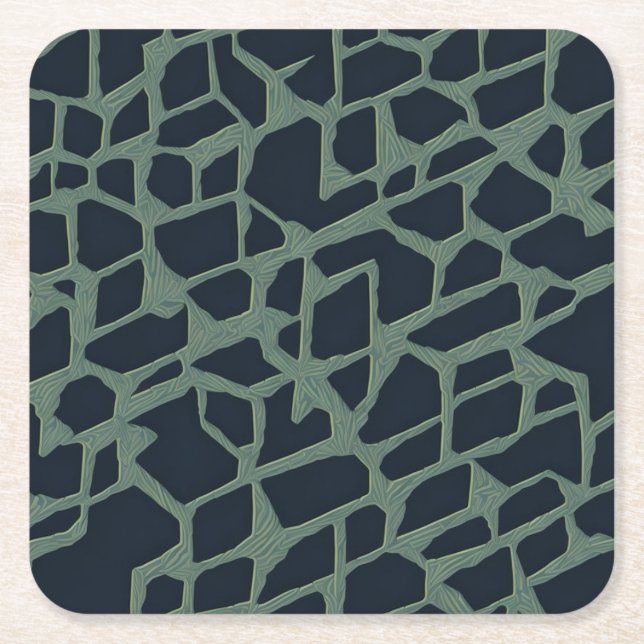 Dessous-de-verre Carré En Papier Motif géométrique (Devant)