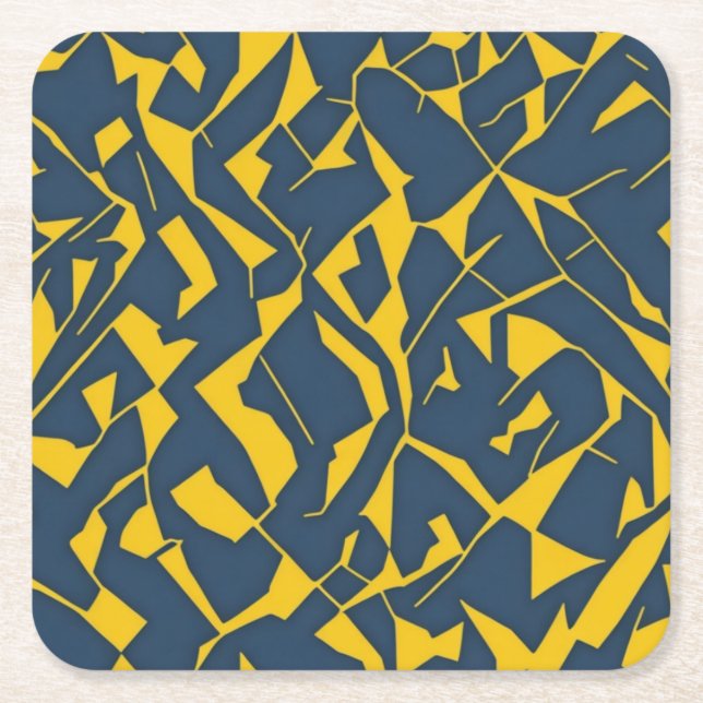Dessous-de-verre Carré En Papier Motif géométrique (Devant)