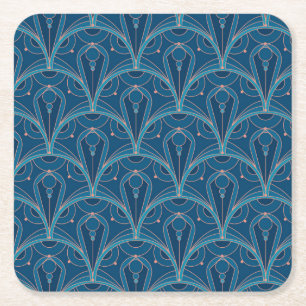 Dessous-de-verre Carré En Papier Motif géométrique Art Déco répétitif