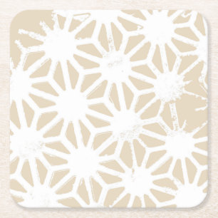 Dessous-de-verre Carré En Papier Motif géométrique beige